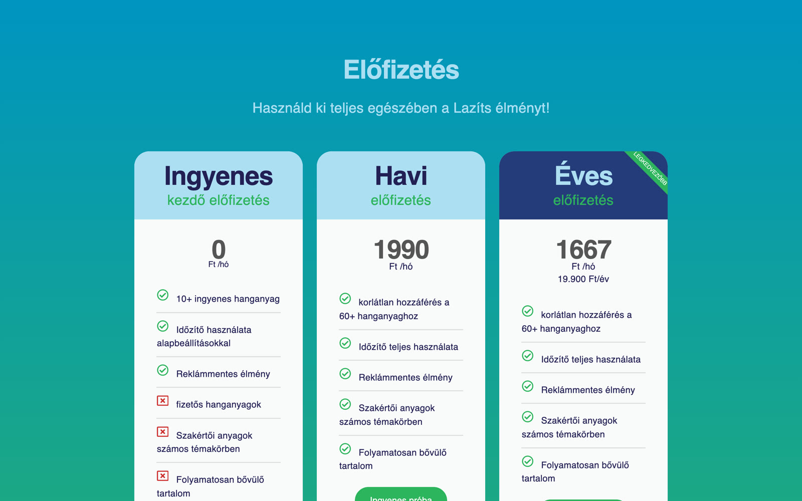 Előfizetés